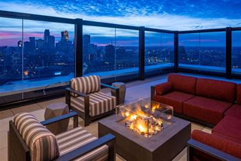 Rooftop community room and terrace